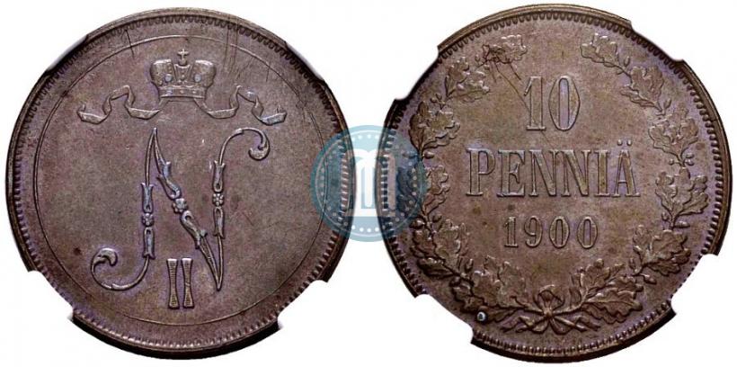Picture 10 pennia 1900 year  