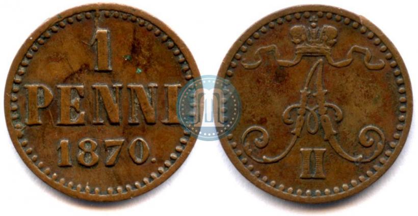 Фото 1 пенни 1870 года  