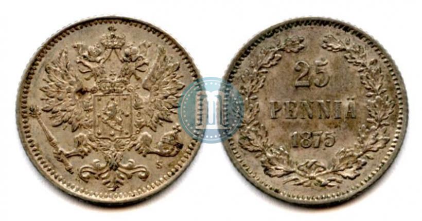 Picture 25 pennia 1875 year S 