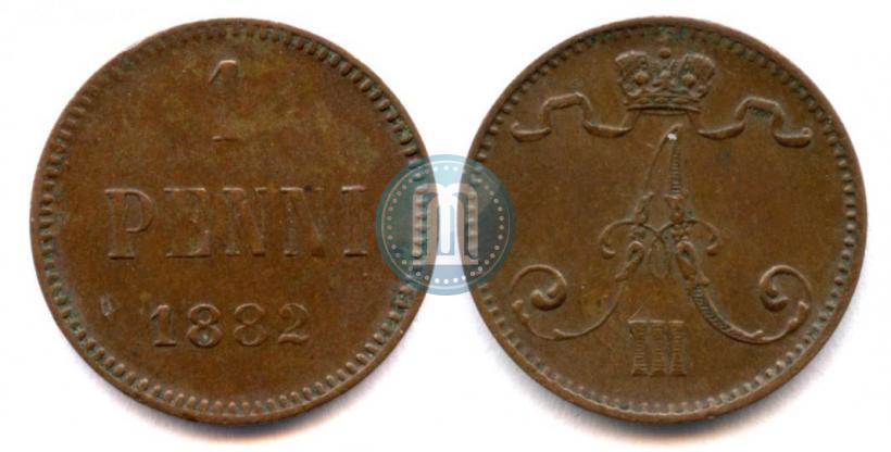 Фото 1 пенни 1882 года  
