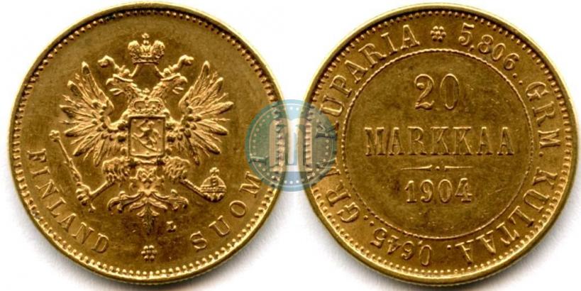 Picture 20 markkaa 1904 year L 