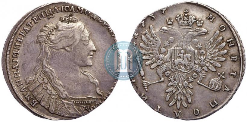 Picture Poltina 1737 year  "Type of 1735"