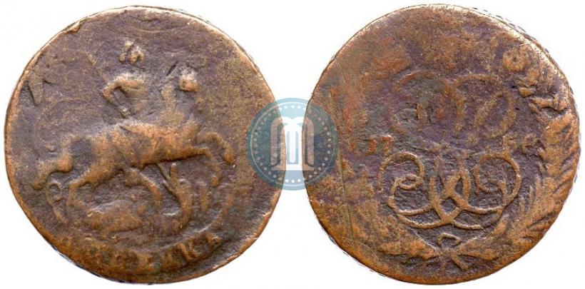 Picture 1 kopeck 1758 year  