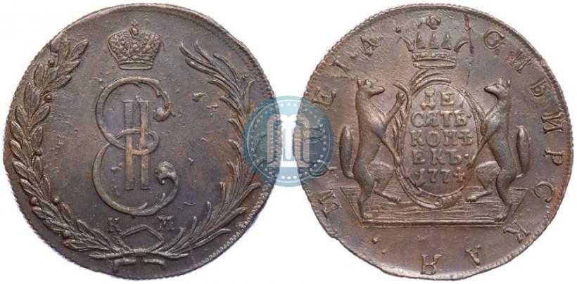 Picture 10 kopecks 1774 year КМ 