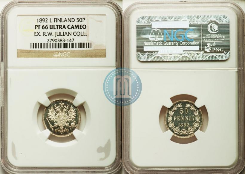 Picture 50 pennia 1892 year L 