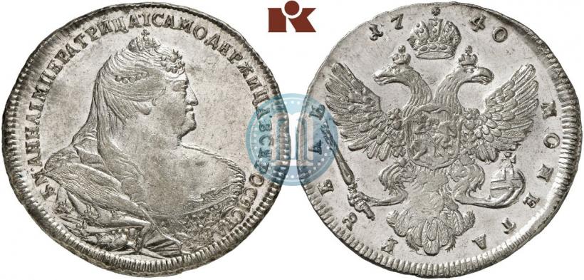 Picture 1 rouble 1740 year  "Moscow type"
