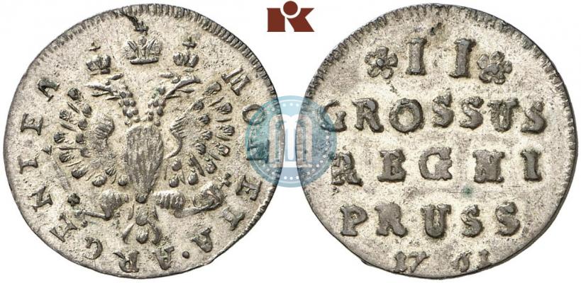 Picture 2 grosze 1761 year  