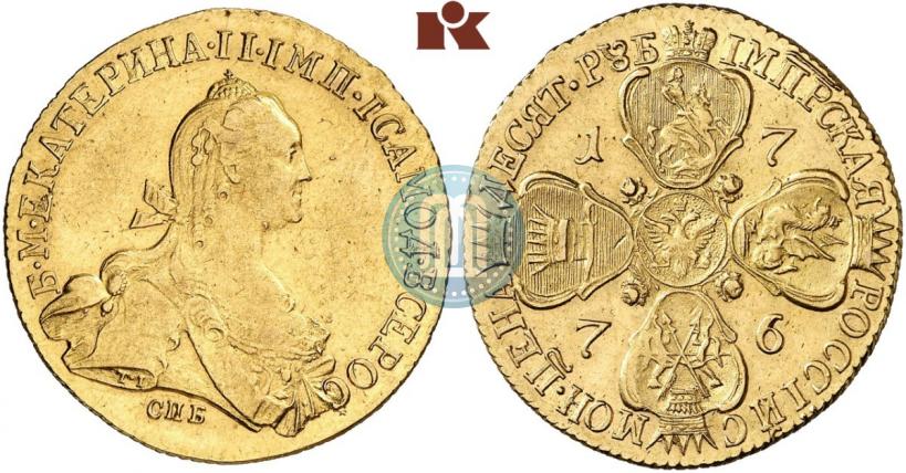 Picture 10 roubles 1776 year СПБ 