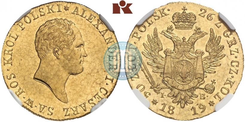 Picture 50 złotych 1819 year IB 