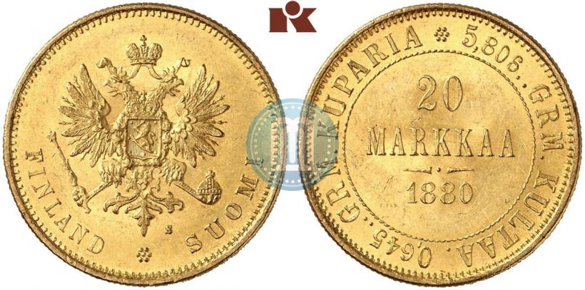 Picture 20 markkaa 1880 year S 