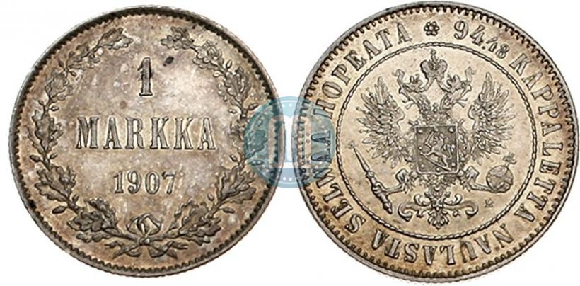 Picture 1 markka 1907 year L 