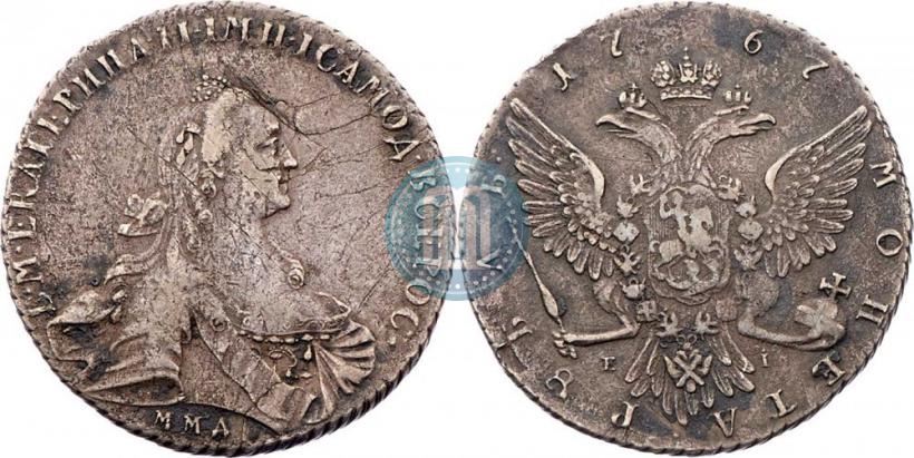 Picture 1 rouble 1767 year ММД-EI 
