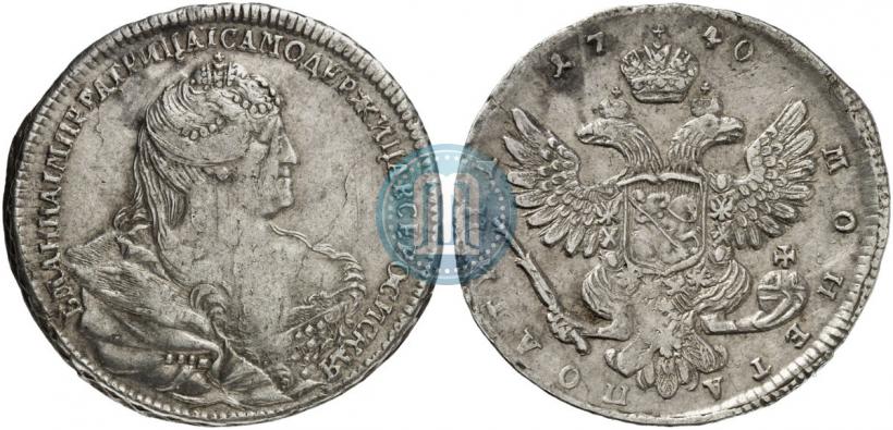 Фото Полтина 1740 года  "Московский тип"