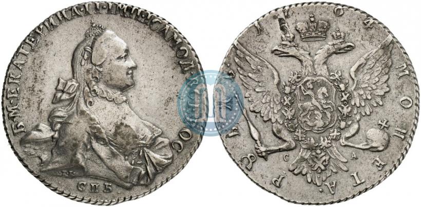 Фото 1 рубль 1764 года СПБ-СА 