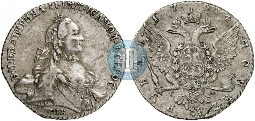 Picture 1 rouble 1764 year СПБ-СА 