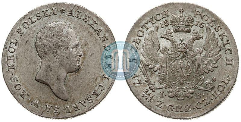 Фото 5 злотых 1816 года IB 