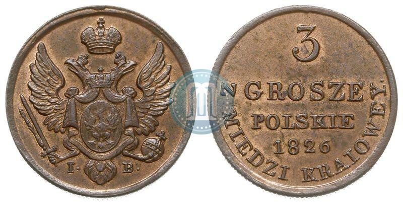 Фото 3 гроша 1826 года IB 