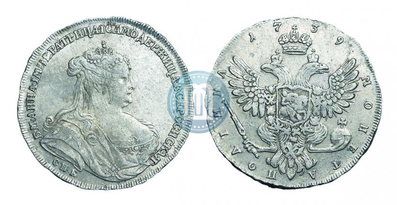 Picture Poltina 1739 year СПБ "Petersburg type"