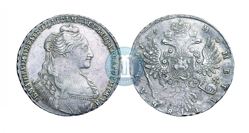 Фото 1 рубль 1735 года  