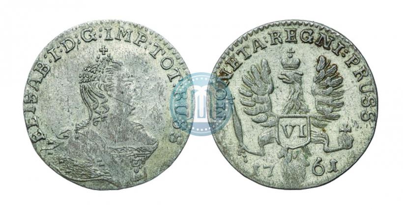 Picture 6 groszy 1761 year  
