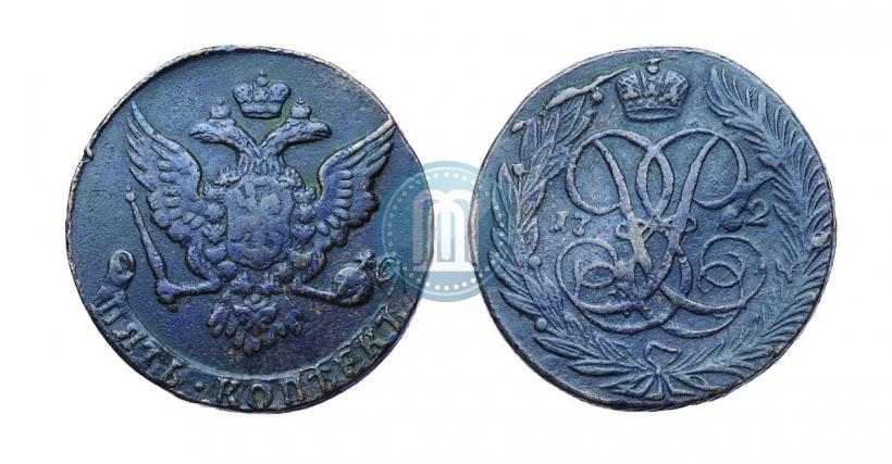 Picture 5 kopecks 1762 year  