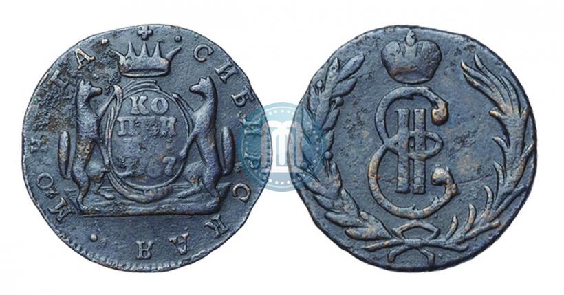 Picture 1 kopeck 1767 year  