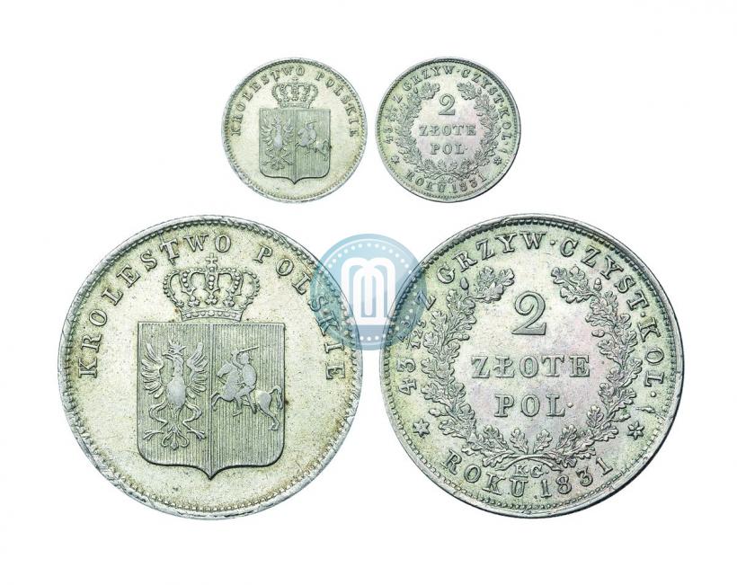 Picture 2 złote 1831 year KG "Polish uprising"