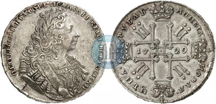 Фото 1 рубль 1729 года  "Тип 1729"