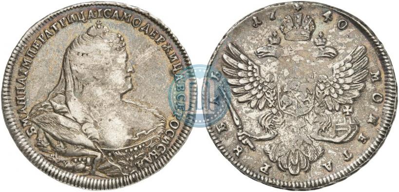 Picture 1 rouble 1740 year  "Moscow type"
