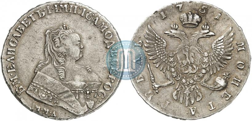 Picture 1 rouble 1751 year ММД 