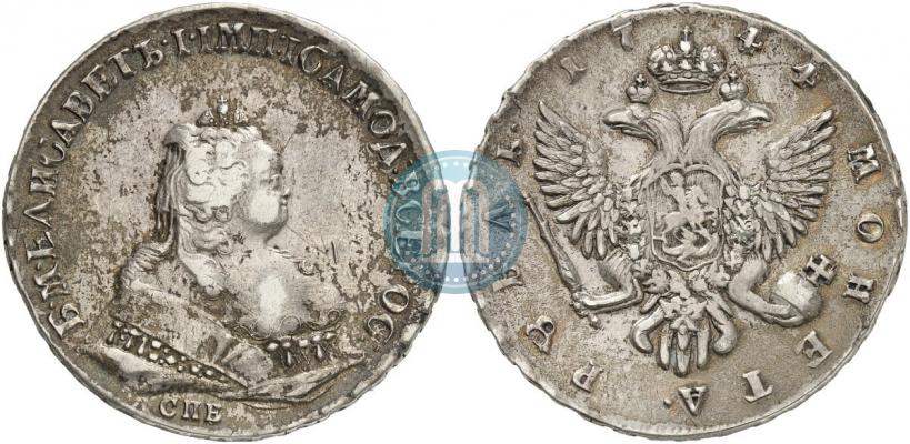 Picture 1 rouble 1744 year СПБ 