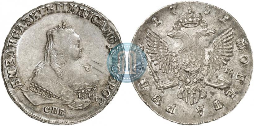 Picture 1 rouble 1751 year СПБ 