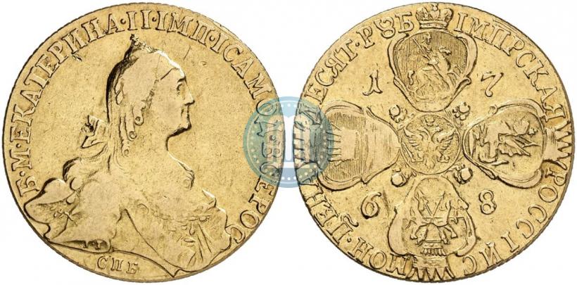 Picture 10 roubles 1768 year СПБ 