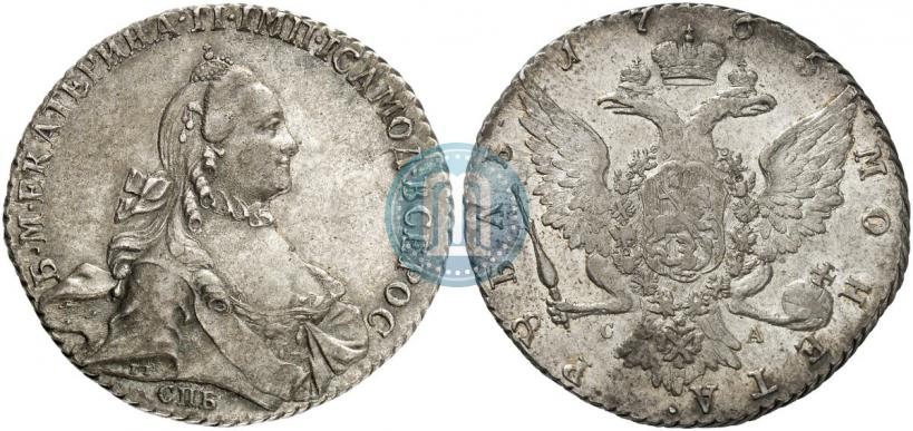Picture 1 rouble 1765 year СПБ-СА 