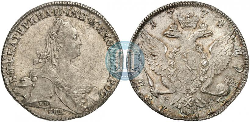 Picture 1 rouble 1774 year СПБ-ФЛ 