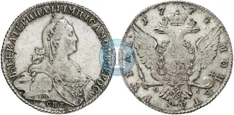 Picture 1 rouble 1774 year СПБ-ФЛ 