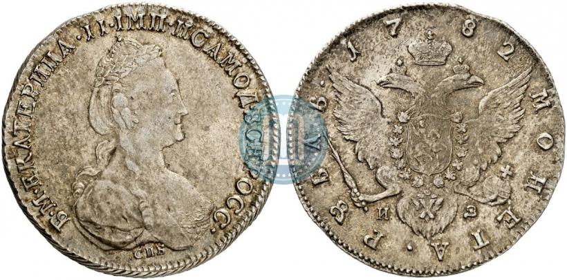 Фото 1 рубль 1782 года СПБ-ИЗ 