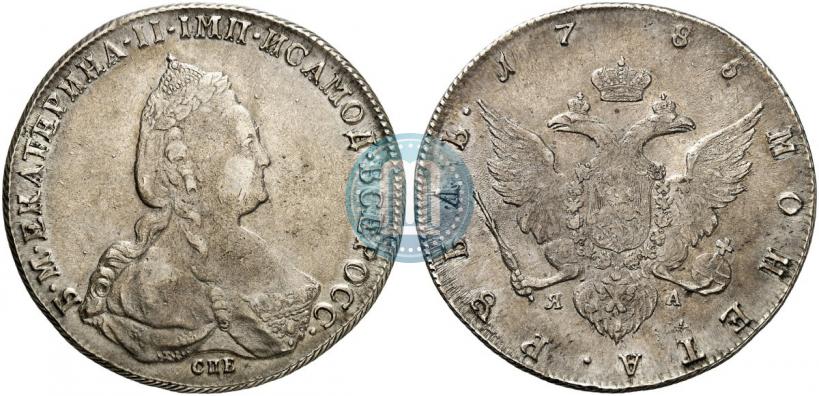 Фото 1 рубль 1785 года СПБ-ЯА 
