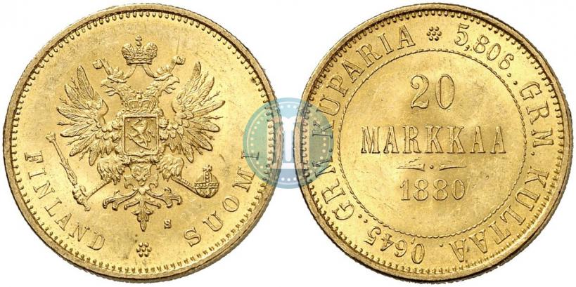 Picture 20 markkaa 1880 year S 