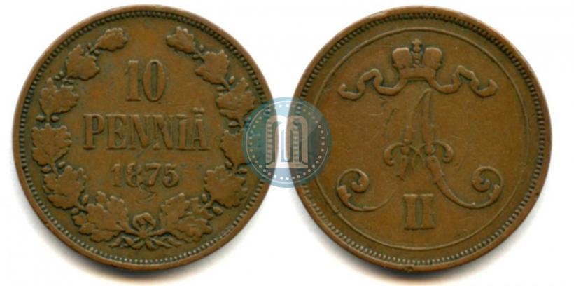 Picture 10 pennia 1875 year  