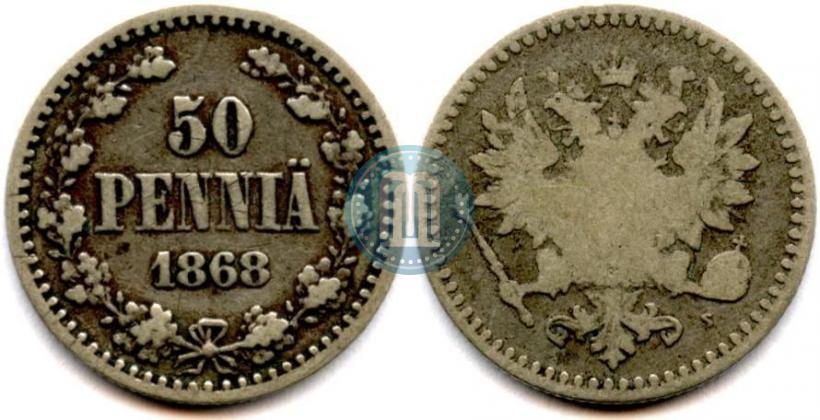 Picture 50 pennia 1868 year S 