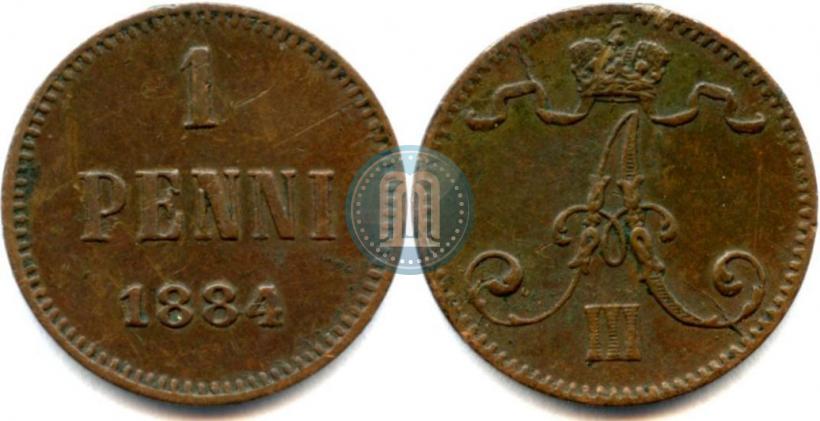 Фото 1 пенни 1884 года  