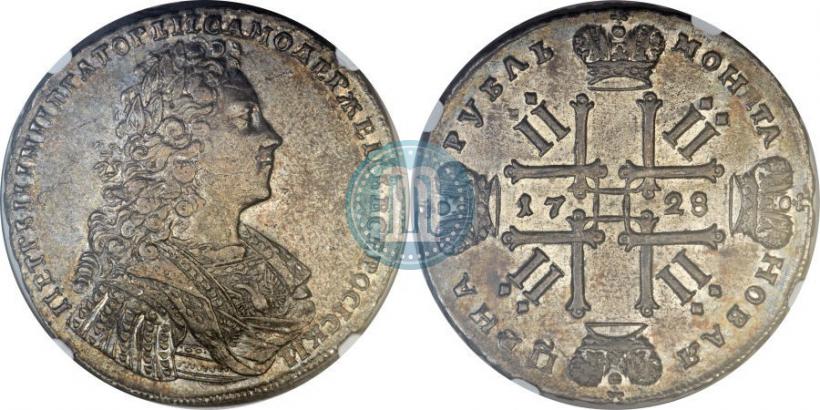 Фото 1 рубль 1728 года  "Тип 1728"