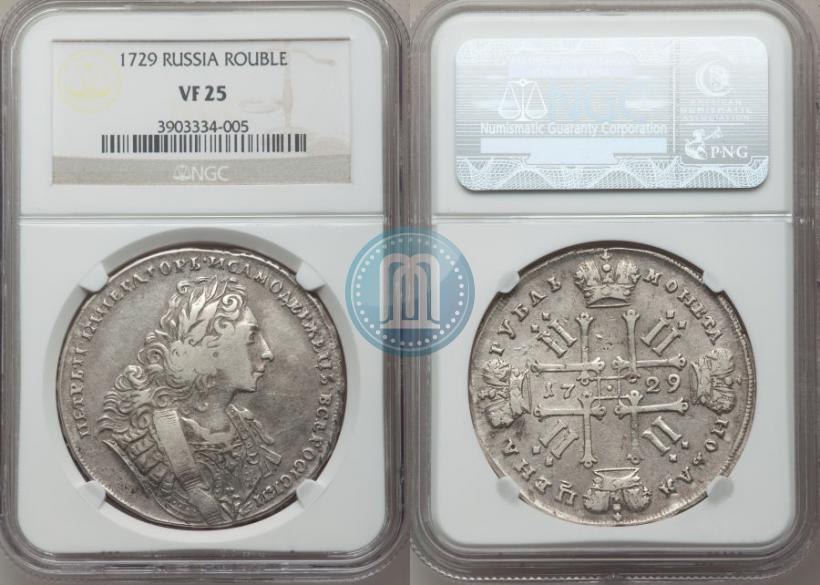 Фото 1 рубль 1729 года  "Тип 1729"