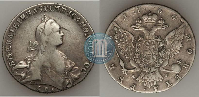 Picture 1 rouble 1766 year СПБ-АШ 