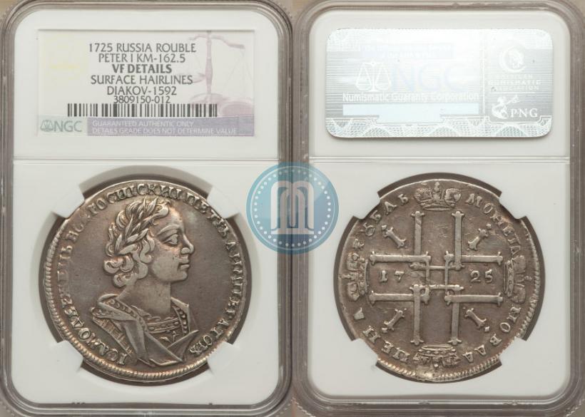 Picture 1 rouble 1725 year  "Portrait in ancient armour"