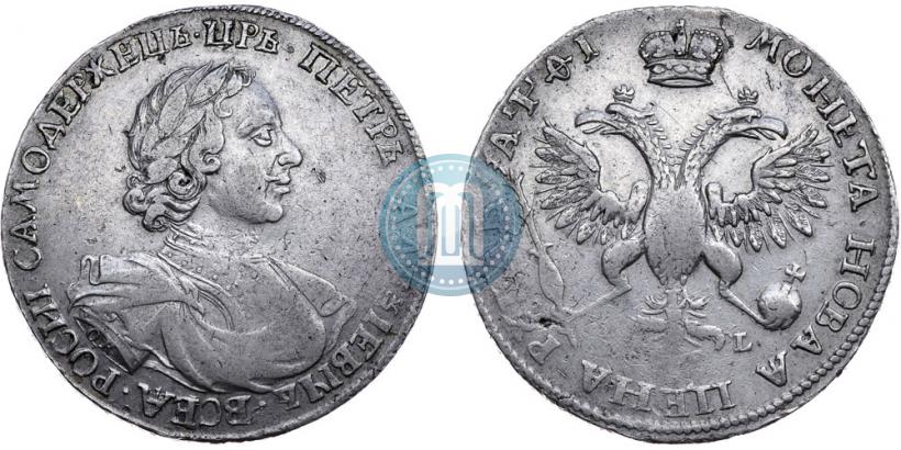 Фото 1 рубль 1719 года OK-IL-L "Портрет в латах"