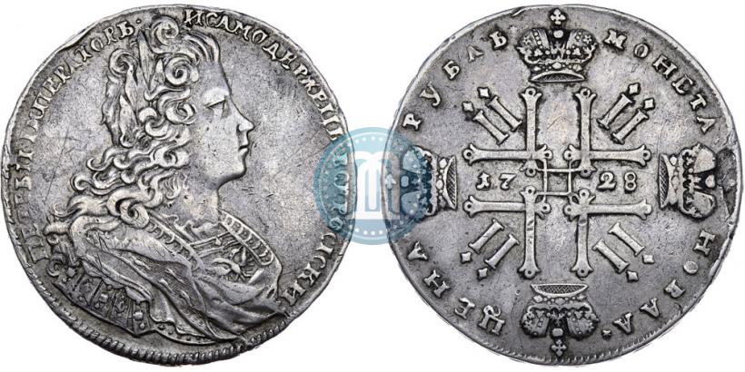 Picture 1 rouble 1728 year  "Type of 1727"