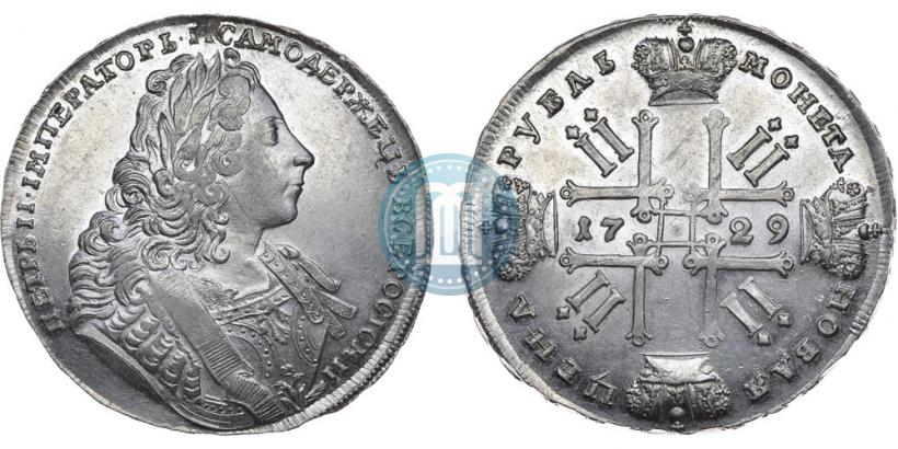Фото 1 рубль 1729 года  "Тип 1729"