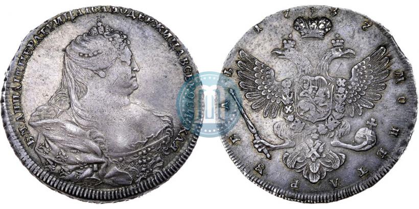 Picture 1 rouble 1737 year  "Moscow type"